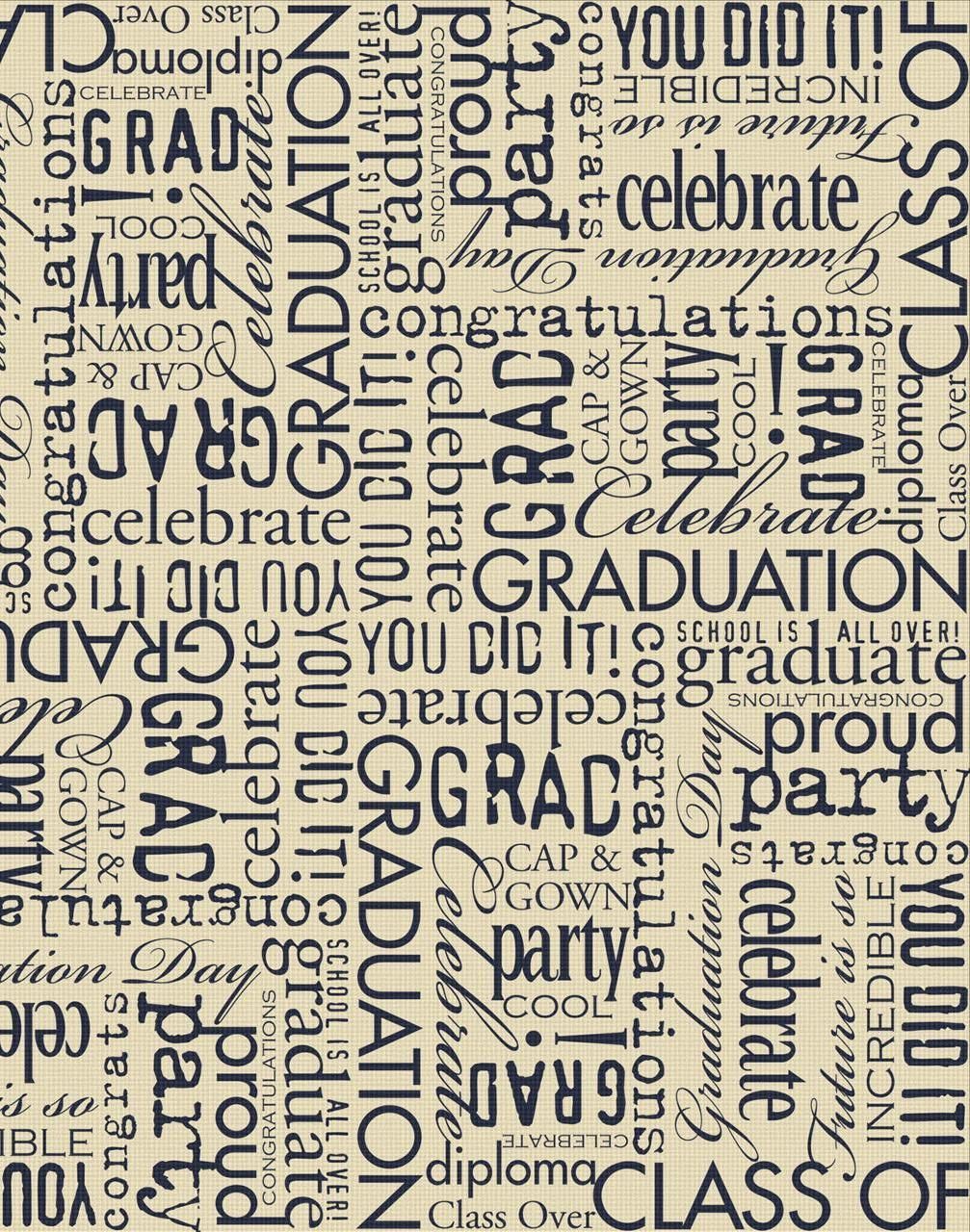 A graduation card with a lot of words on it