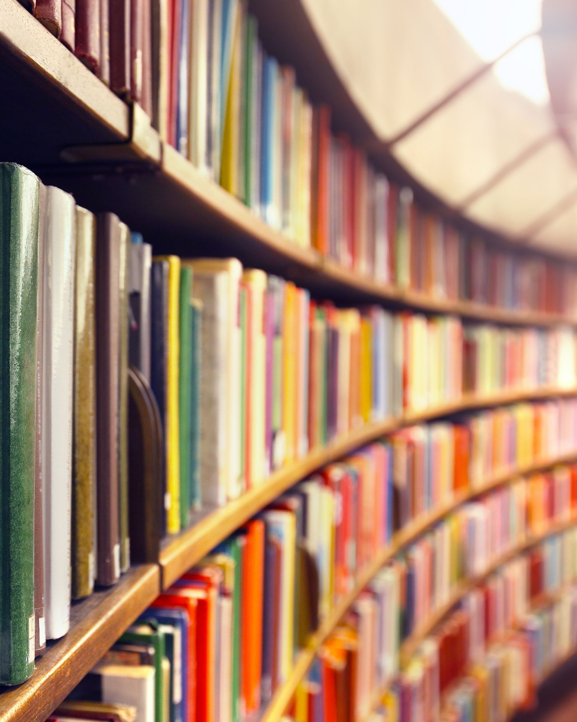 A library filled with lots of books on shelves