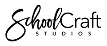 A black and white logo for school craft studios.