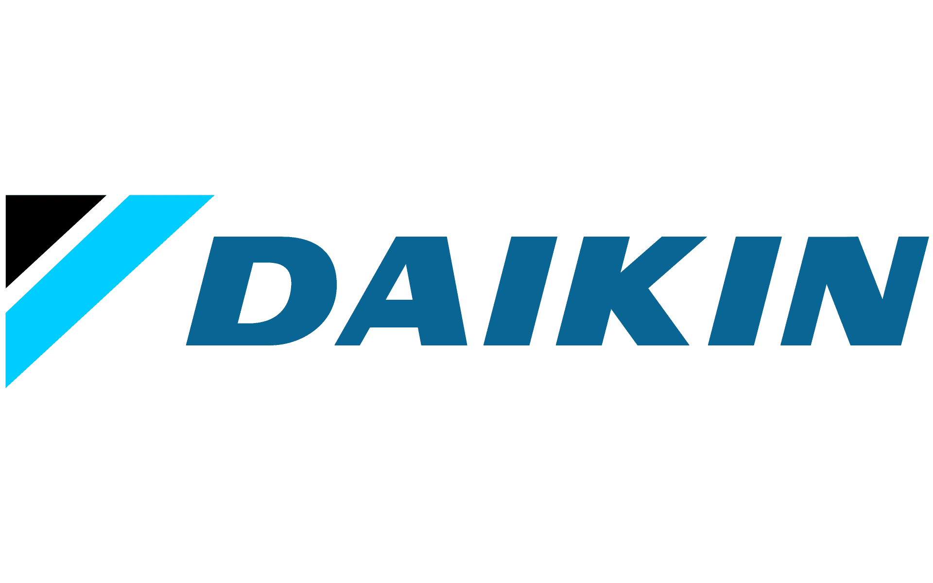 Daikin logo: A stylized blue and black 