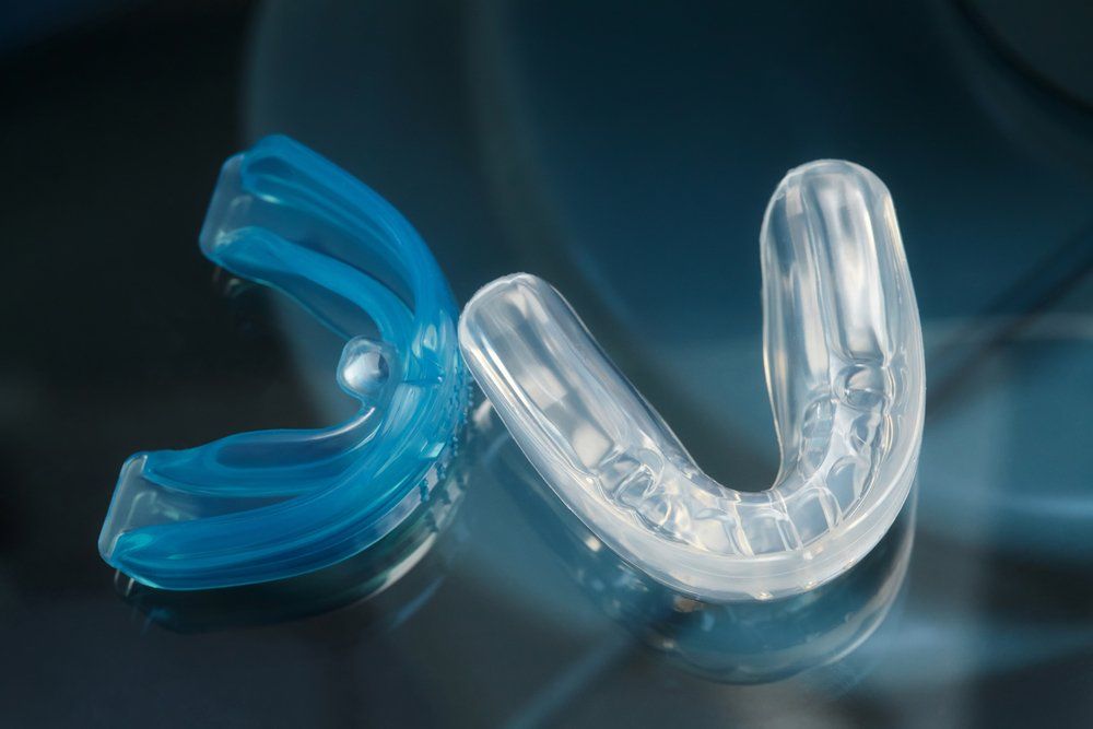 Two Dental Orthodontic Mouthguards — Ballina Denture Clinic Michael J Parker in Ballina, NSW