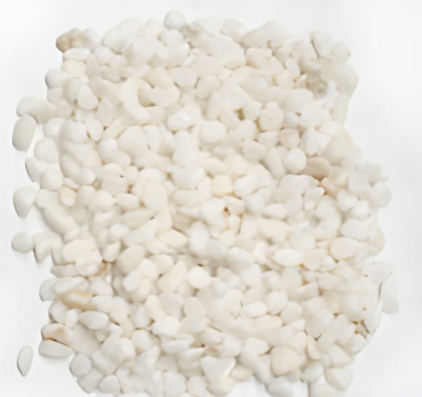 Pile Of Small, Light-colored, Rounded Pebbles On A White Background — Wodonga Sand & Soil in Wodonga, VIC