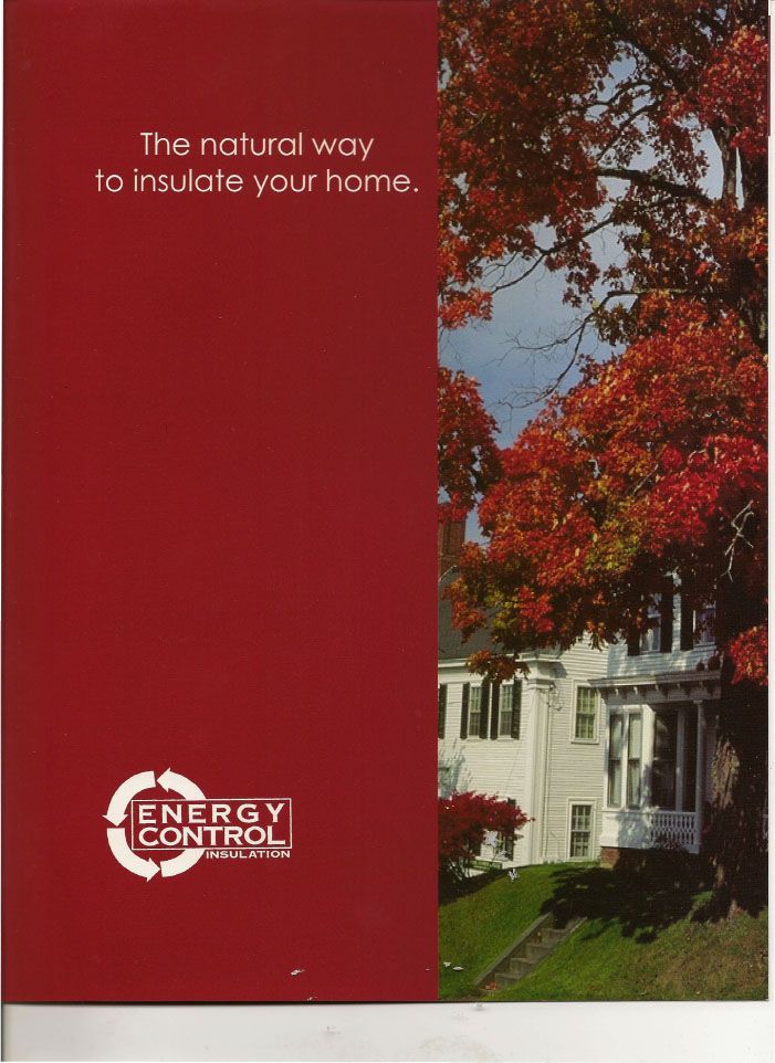 An advertisement for energy control shows a house and a tree
