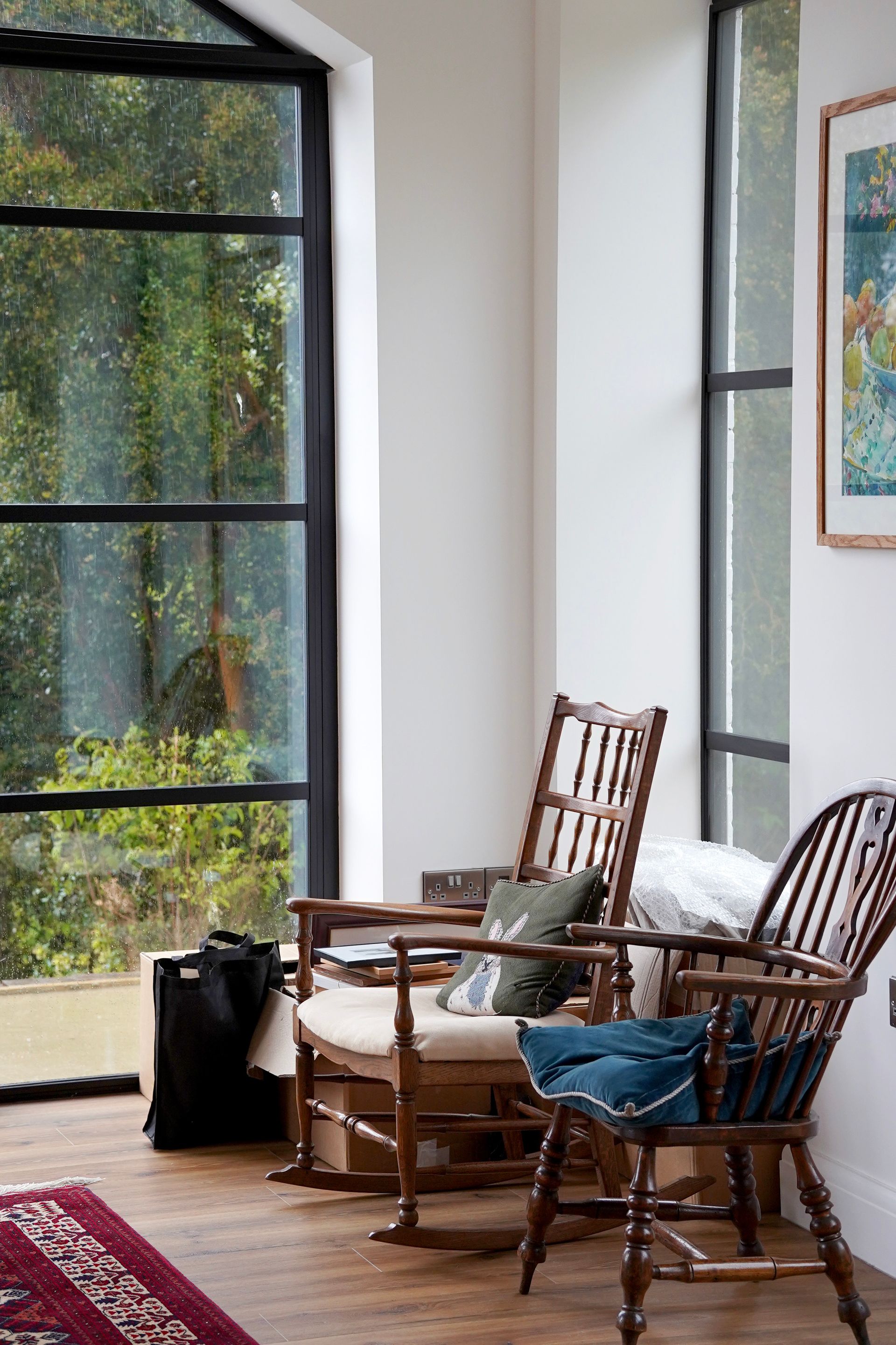 A room with a bed and a room divider in it in a Retrofit Consultancy in Tenterden