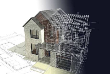 A 3d Model Of A House Is Sitting On Top Of A Blueprint — Marlboro, NY — Safety 360