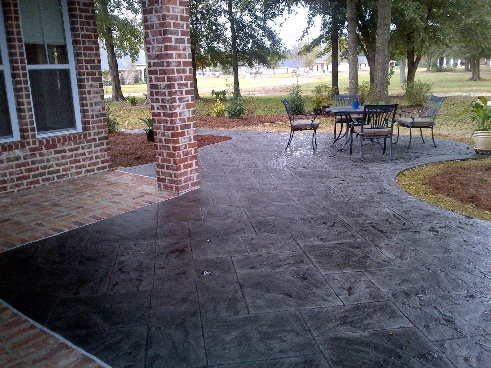 Stamped Concrete Patio - Concrete Designs in Ocean Springs, MS