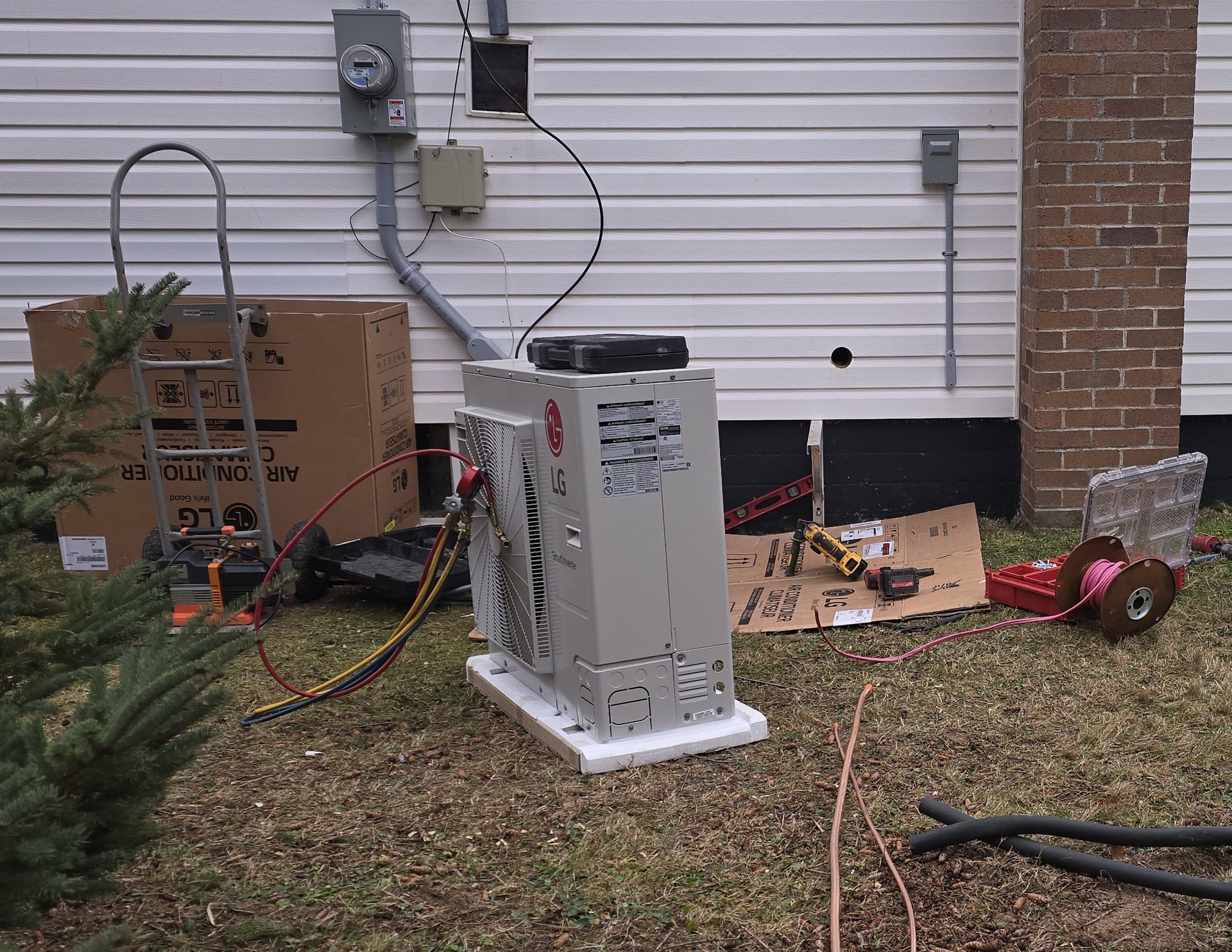 Heat Pump Installation in Progress