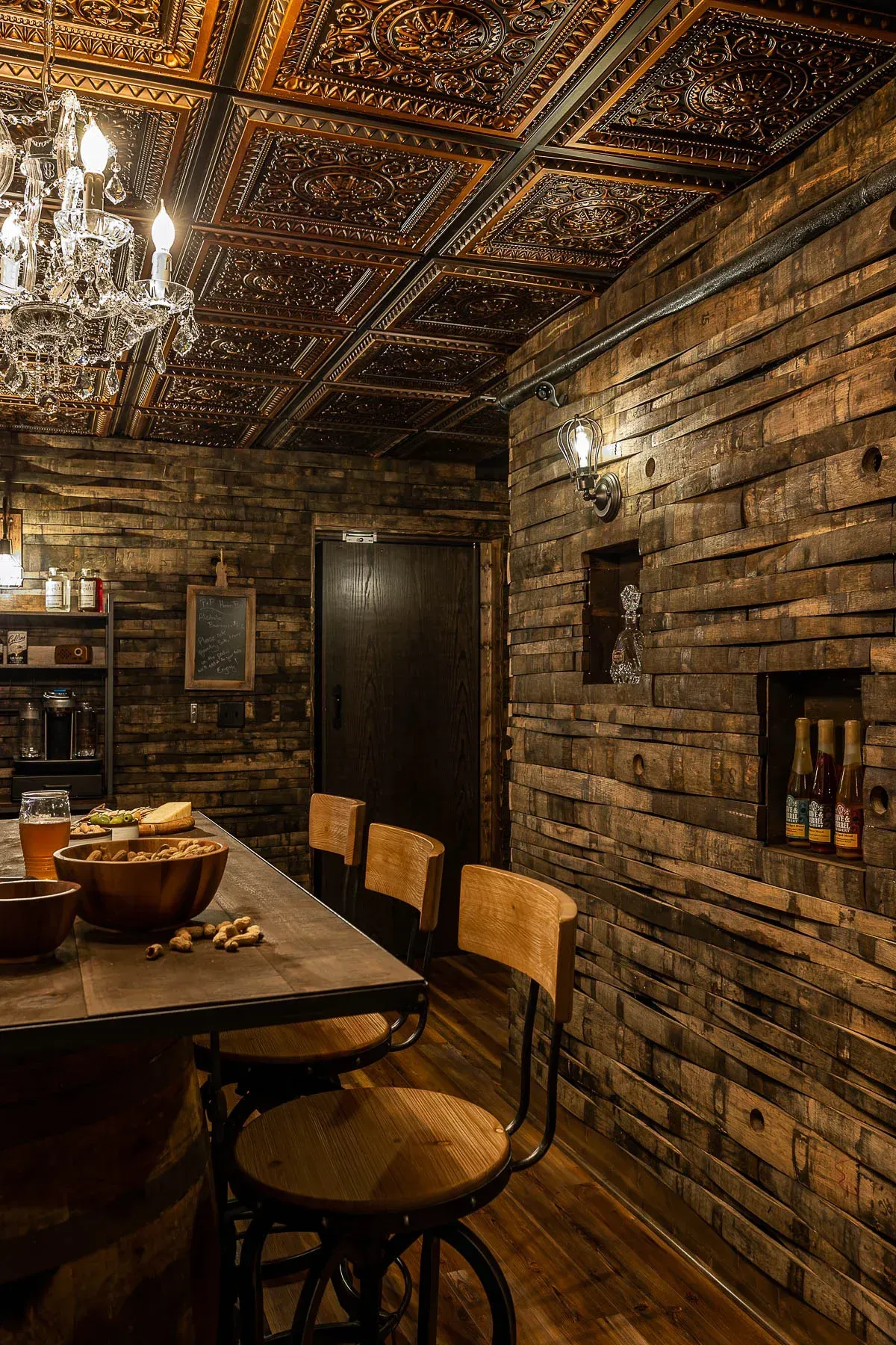 wood dining and eating area