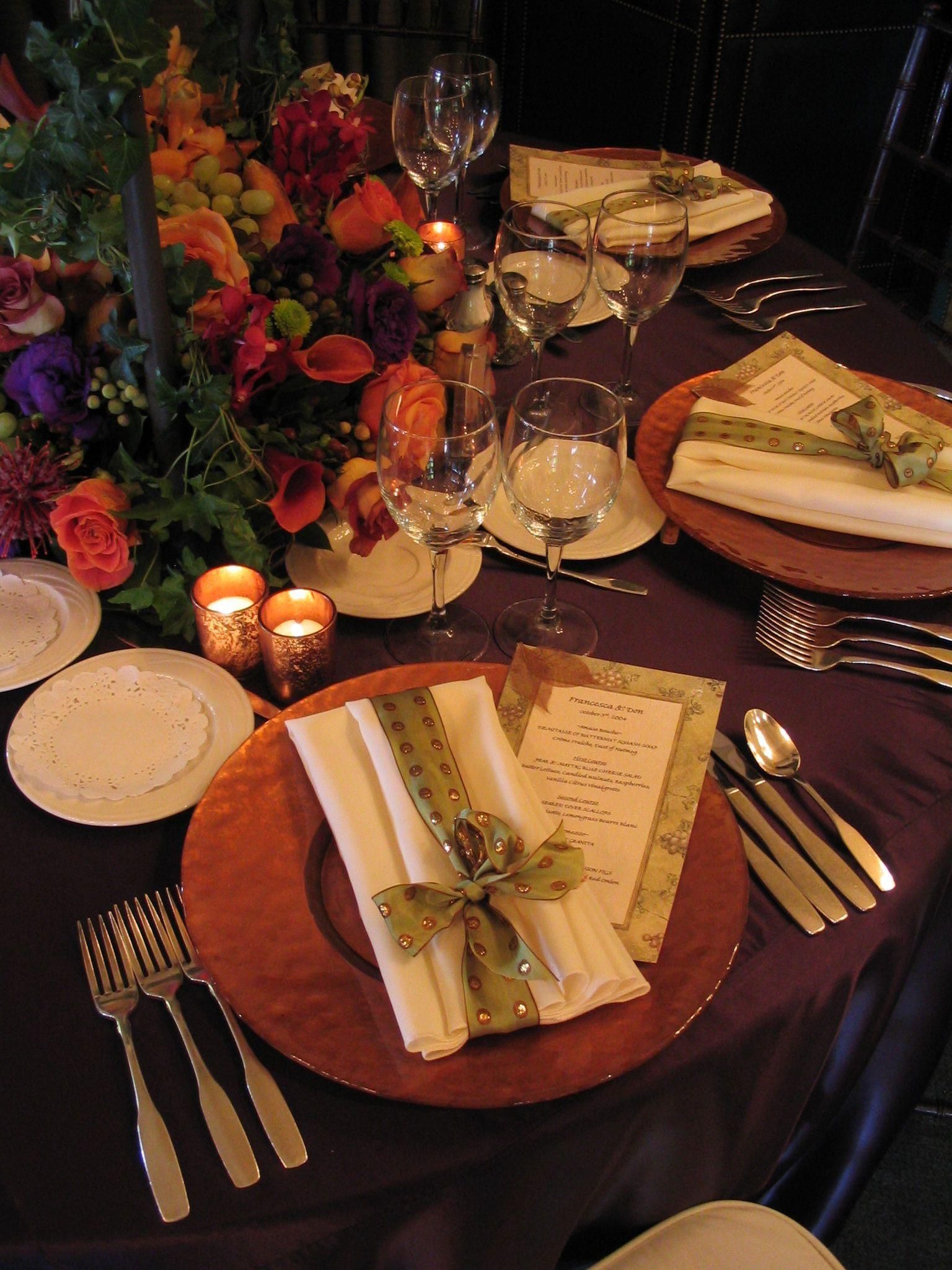 formal event table and dining