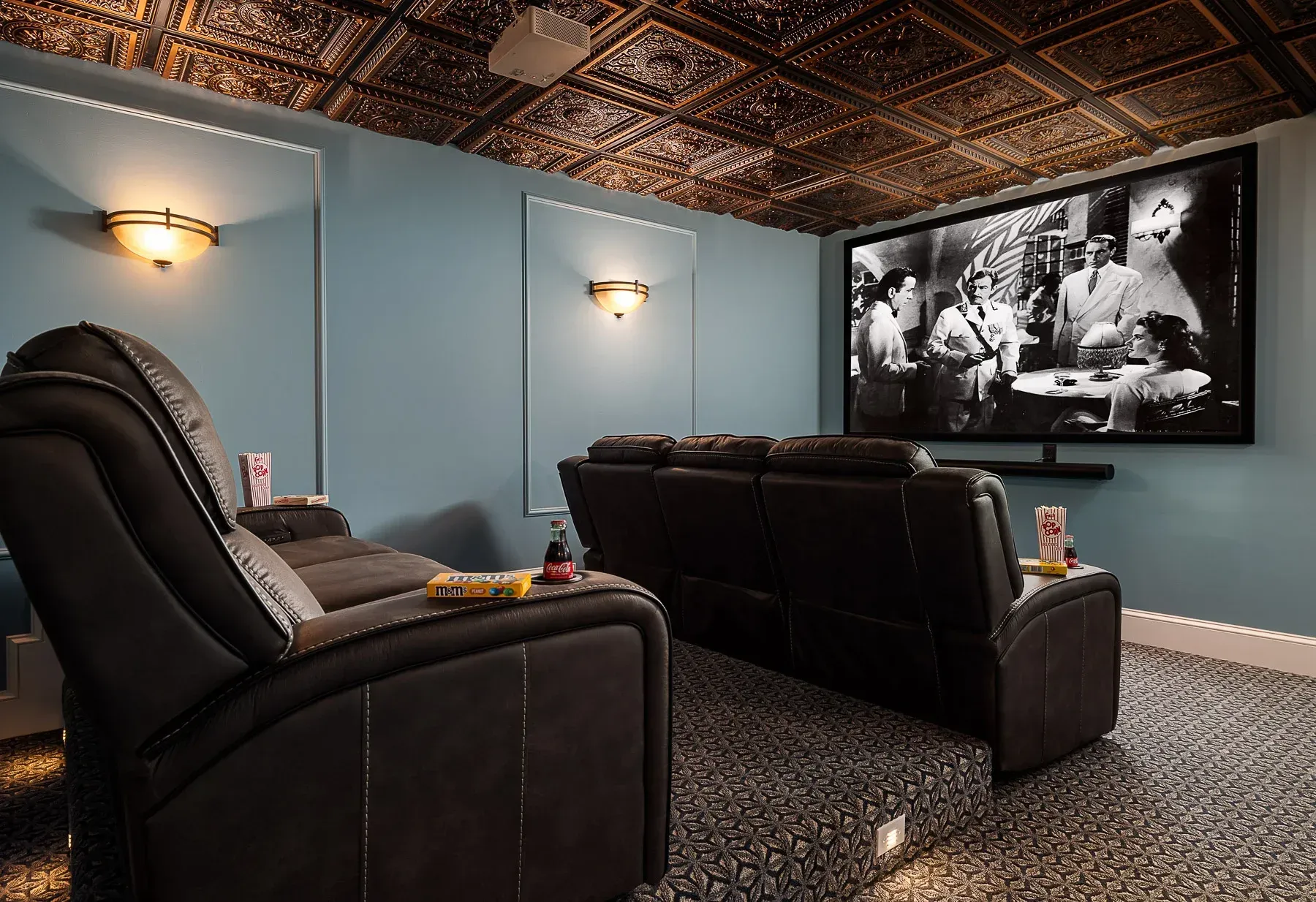 beautiful bar area with brick wall