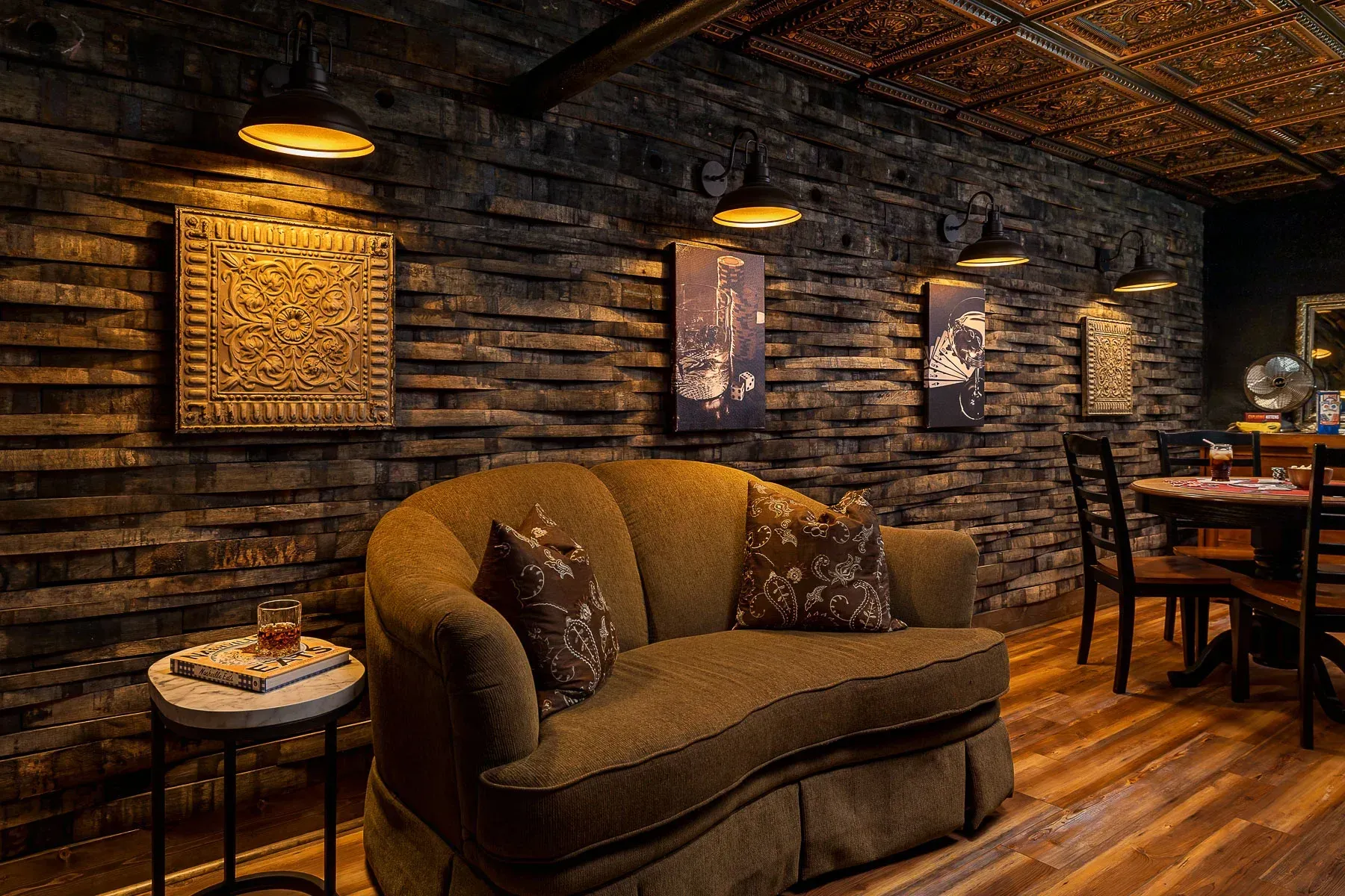 small couch in relaxed setting