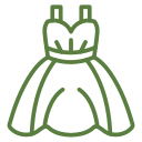 Green dress icon