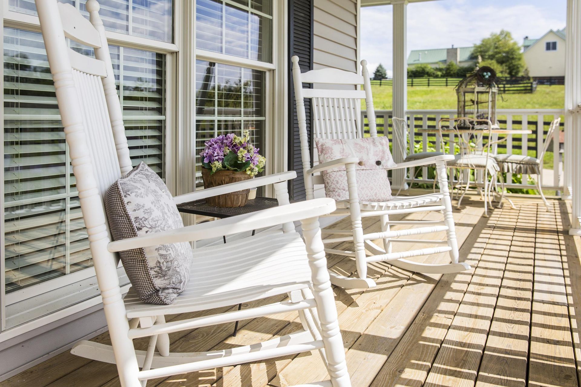 Rocking chairs on porch