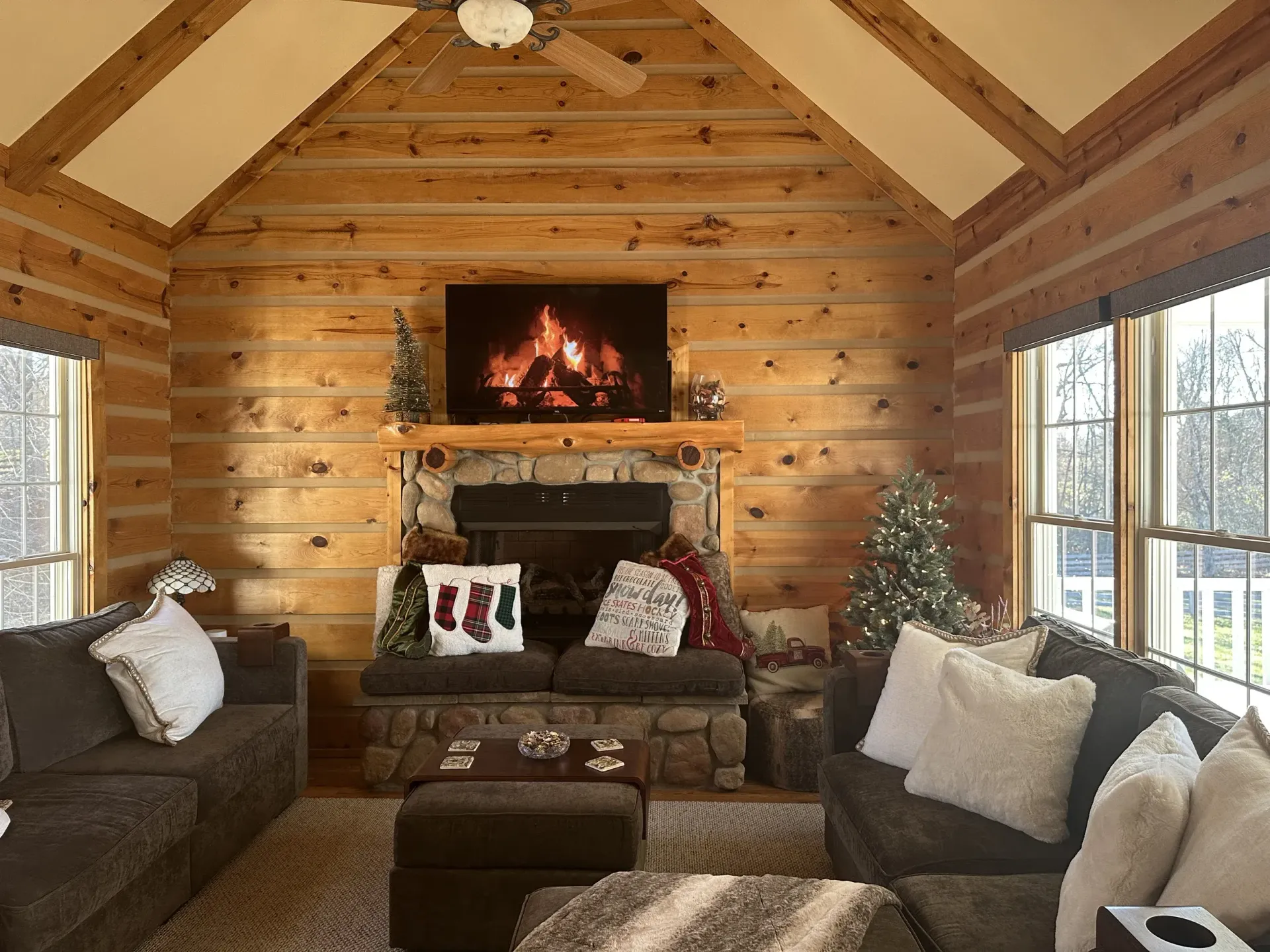 Cozy Christmas lounge room