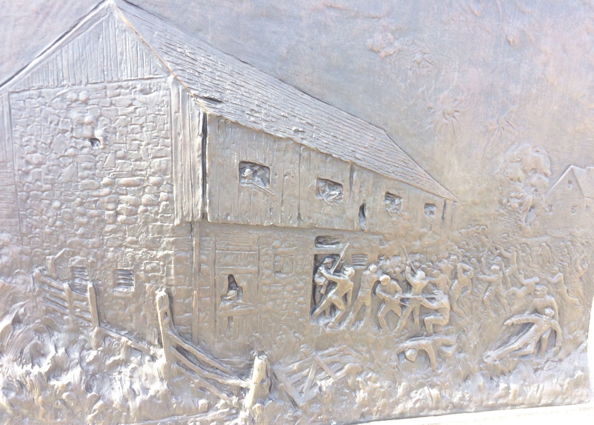 A sculptor's rendition of the Bliss Farm, Gettysburg  (Author Photo)