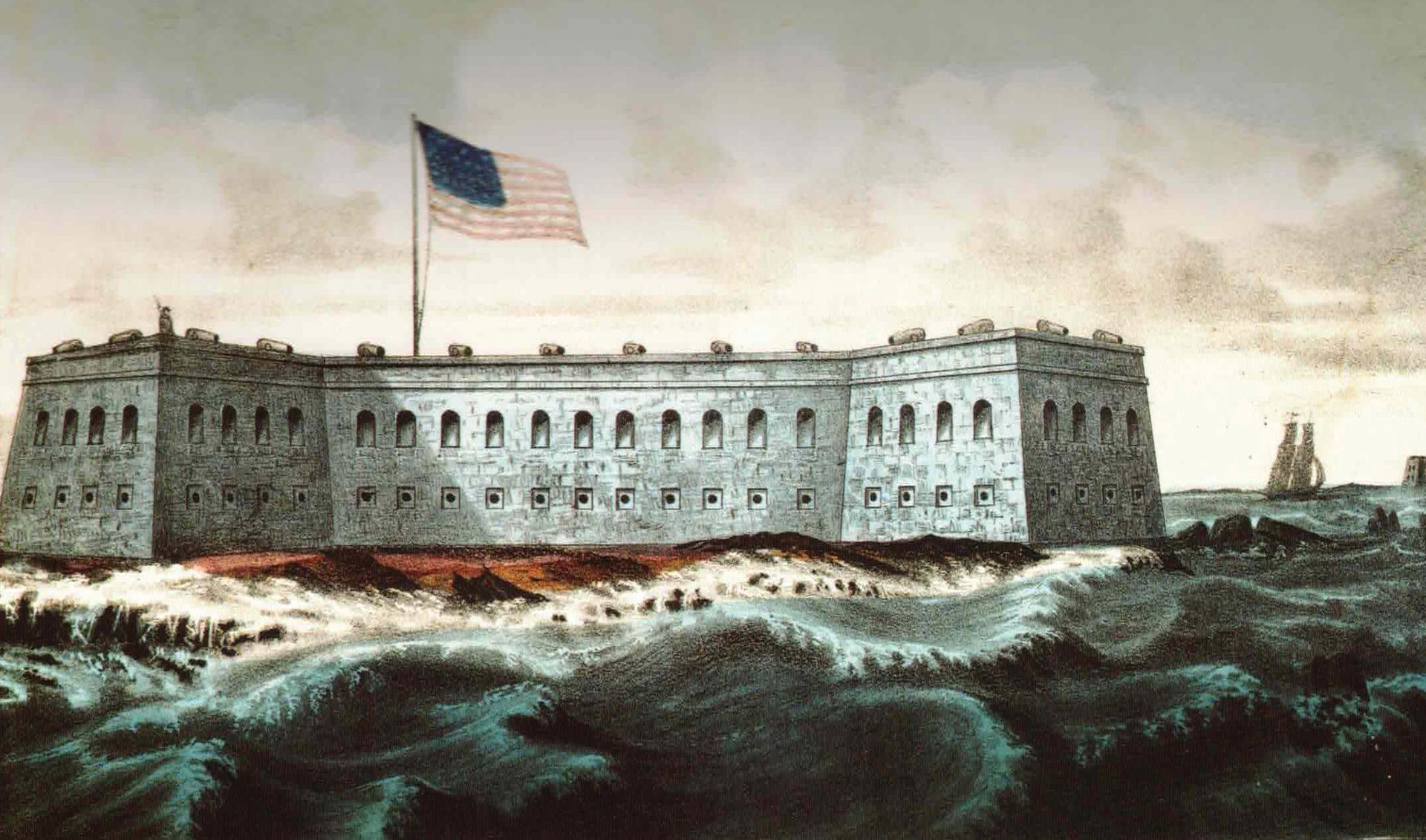 Fort Sumter Caption: An artist sketch of Fort Sumter, 1861 (Library of Congress)