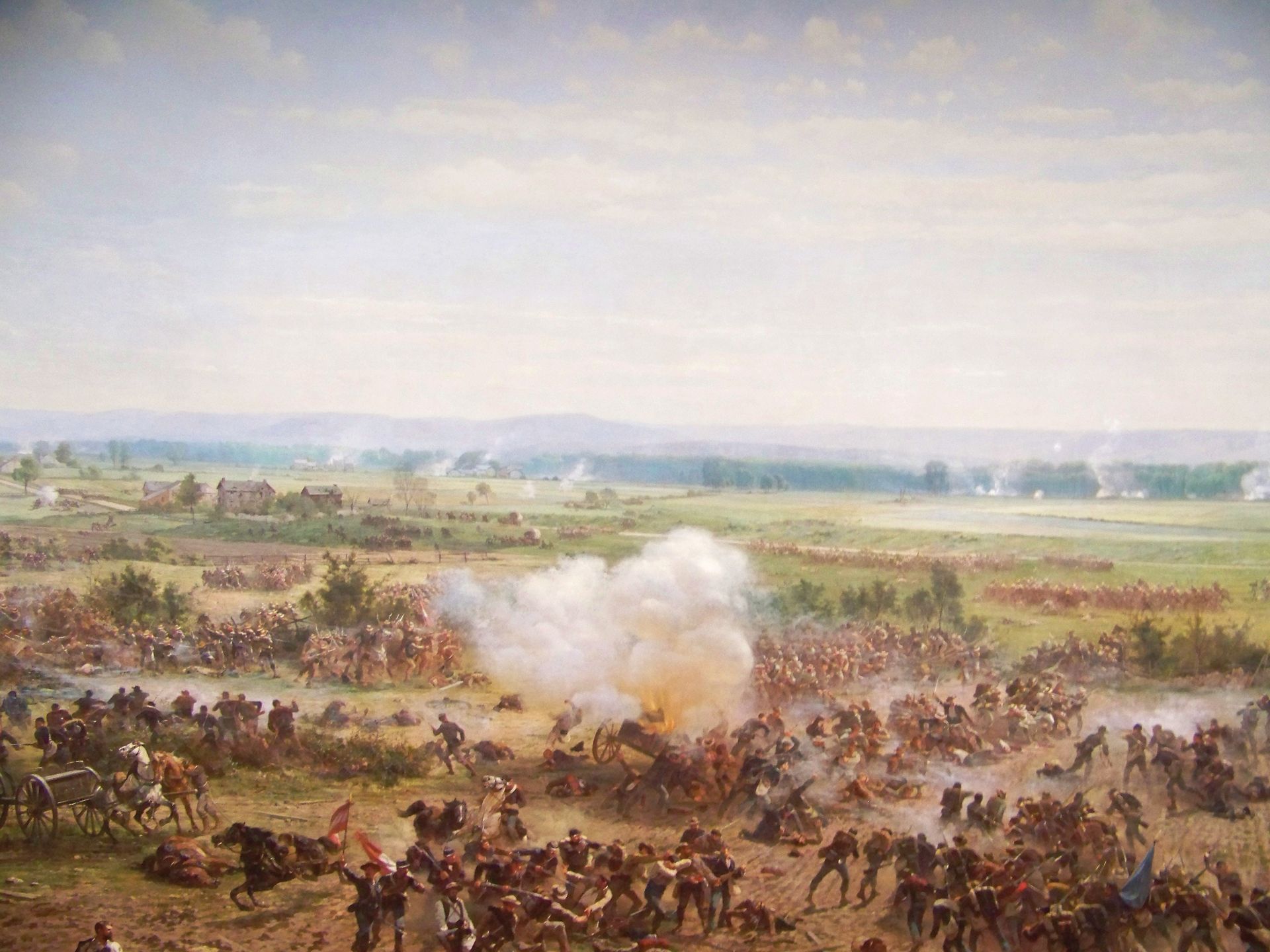 A scene from Pickett's Charge, the Gettysburg Cyclorama
