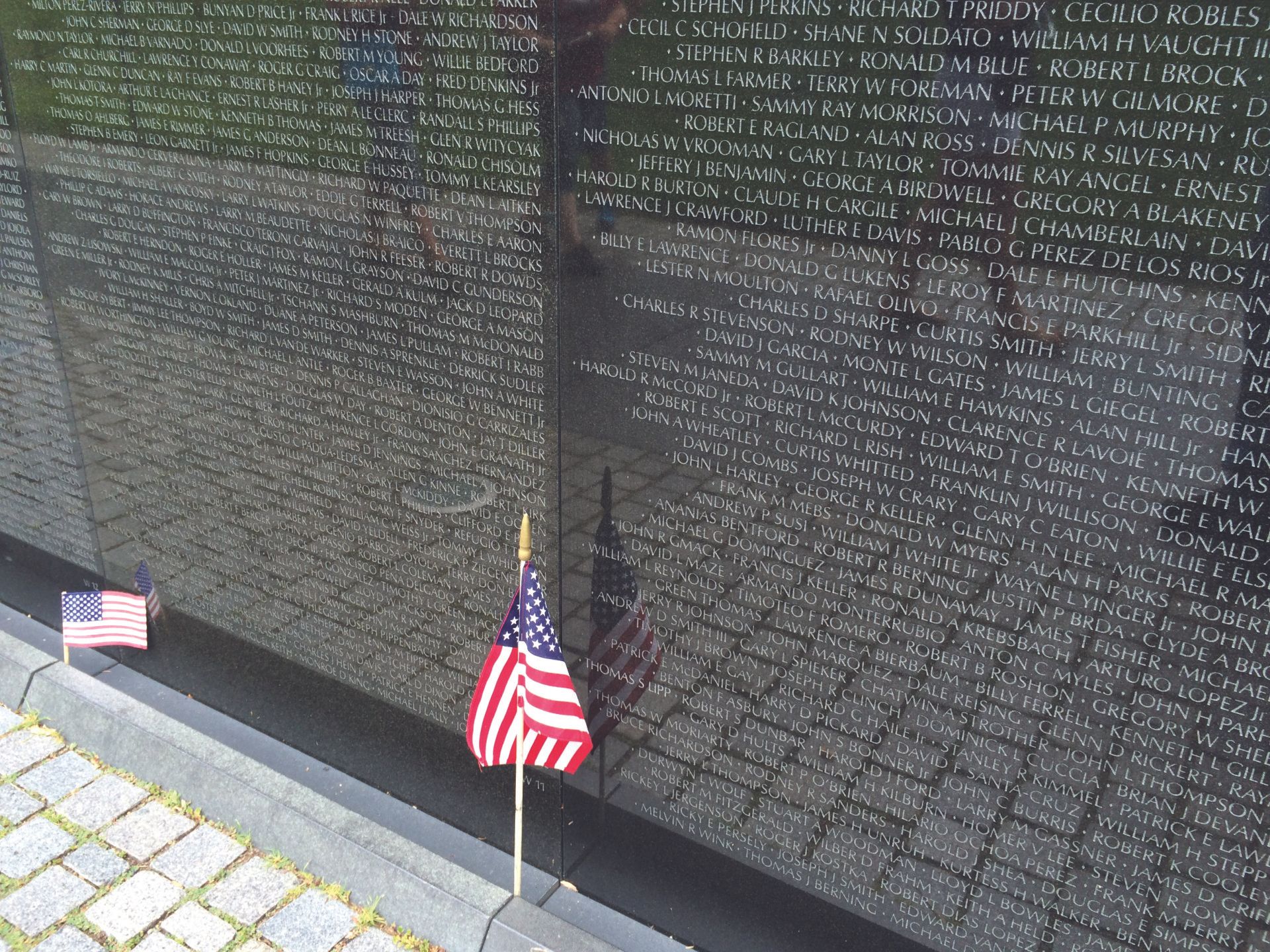 A portion of the Vietnam Memorial, dedicated in 1982 (Author Photo)