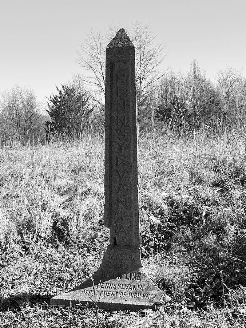 A Mason Dixon Line marker, near Littlestown, PA(Author photo)
