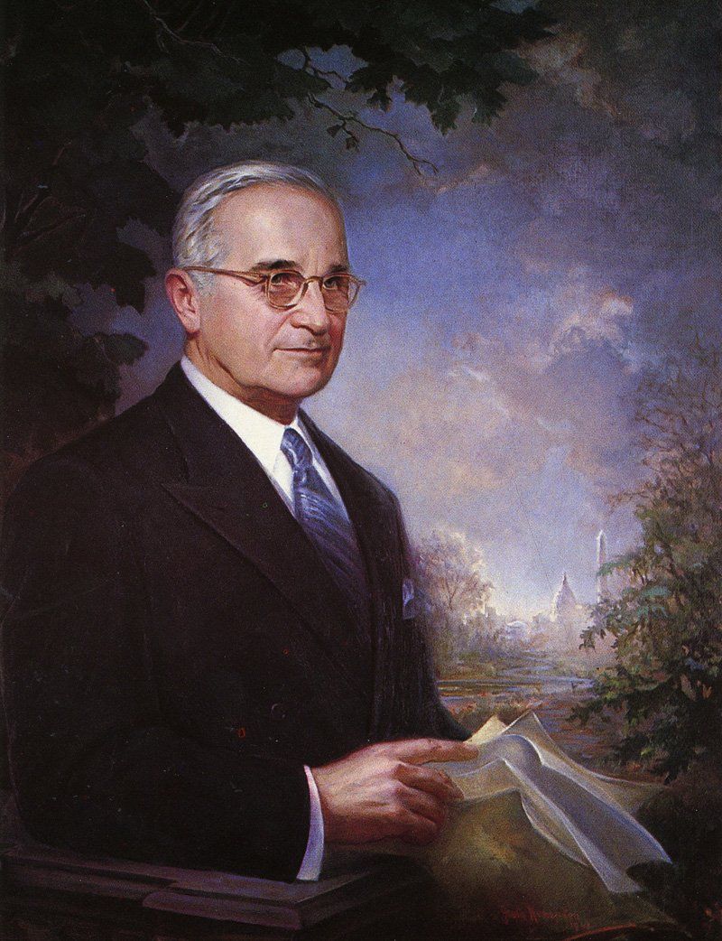 President Harry Truman,  (National Portrait Gallery, Smithsonian Institution, Washington D.C.)