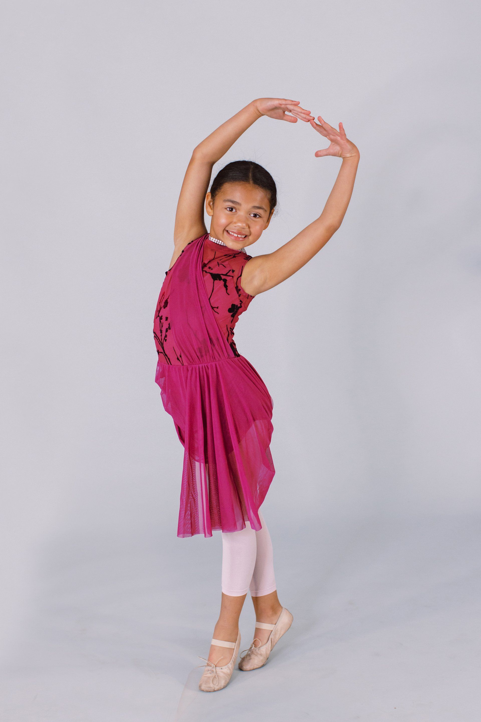 Little girl showing her dance pose