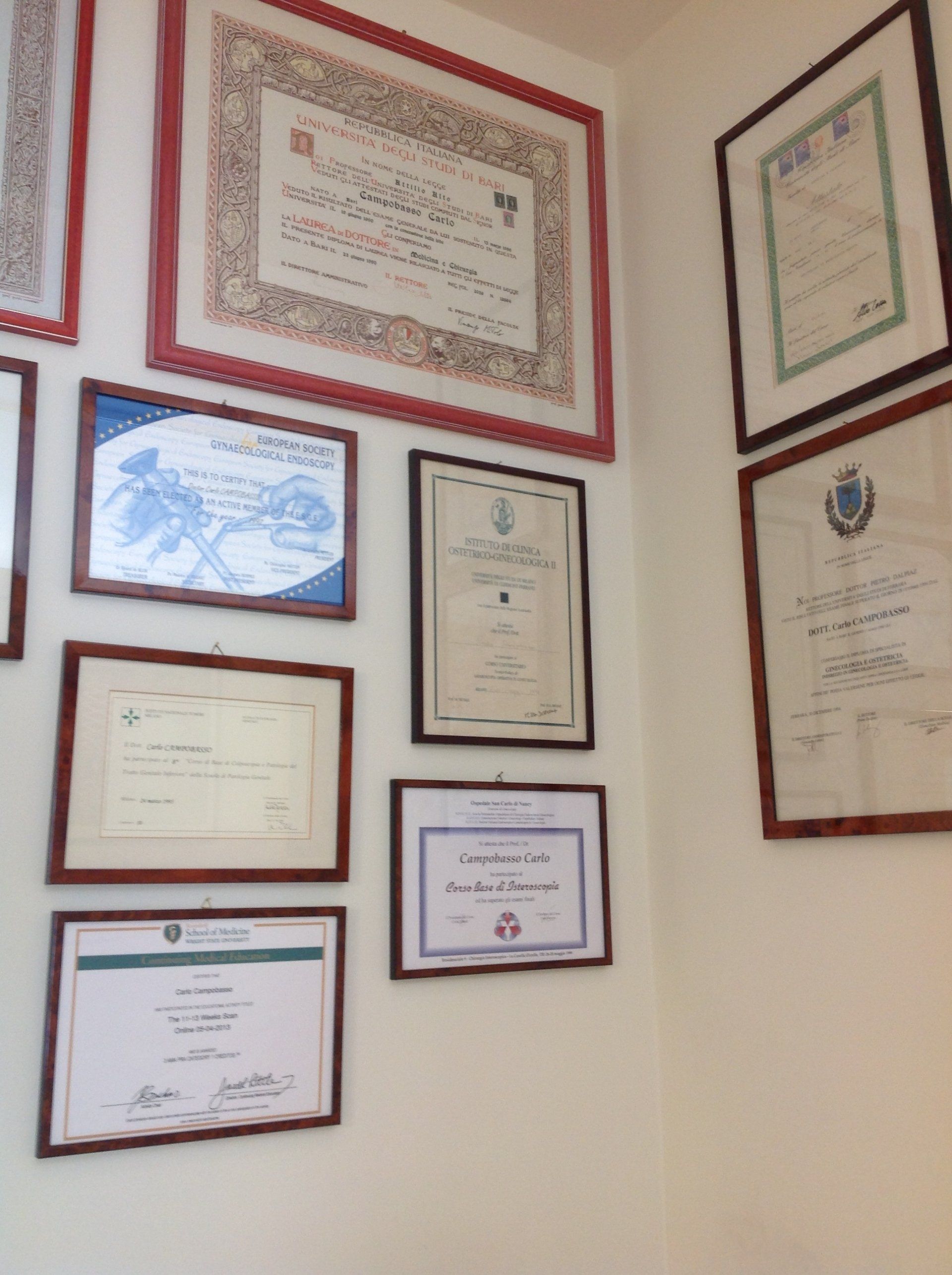 Attestati di un ginecologo