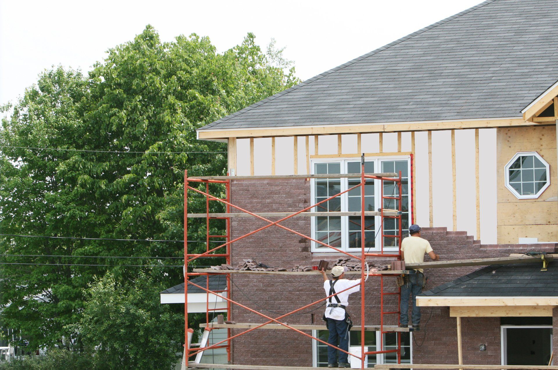 Siding Wall Installation In Progress — Graham, WA — Sams A+ Roofing, LLC