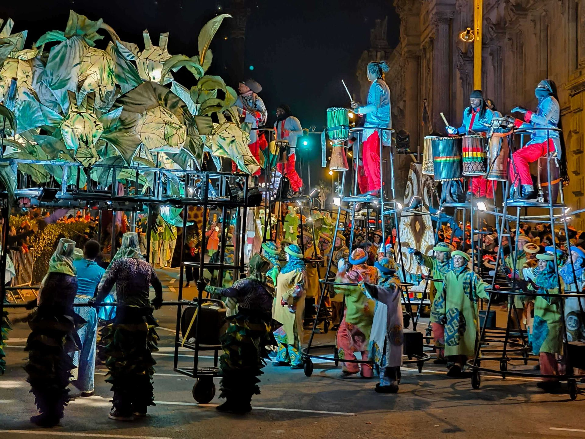 Three Kings Parade in Barcelona during Epiphany celebration