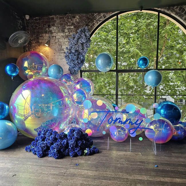 Big Shiny Balls for Party or Event Decoration Hire