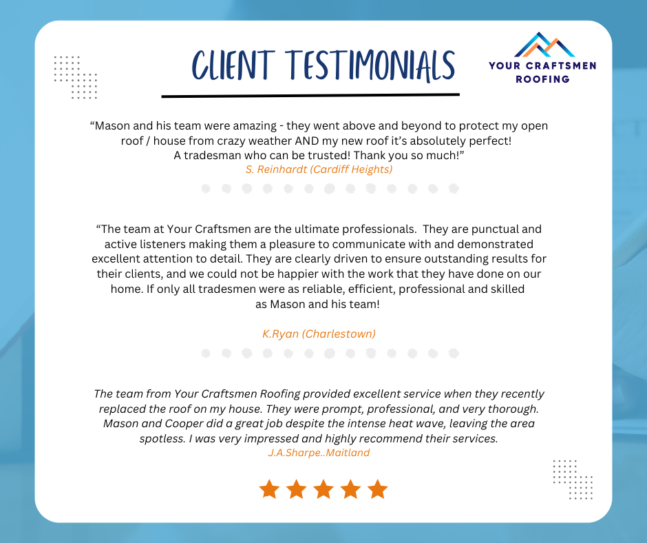 Client Testimonials — Your Craftsmen in Eleebana, NSW