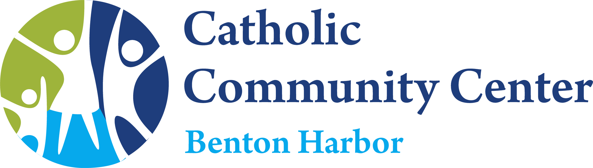 The logo for the catholic community center benton harbor