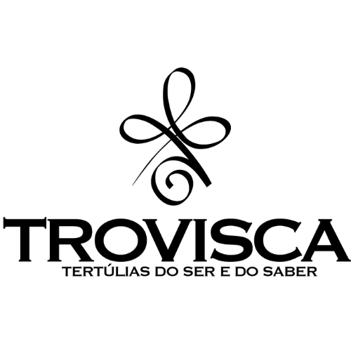 Um logotipo em preto e branco para uma empresa chamada trovisca.