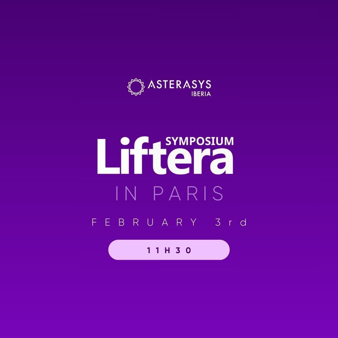Banner da empresa Asterasys divulgando um evento chamado Symposium Liftera.