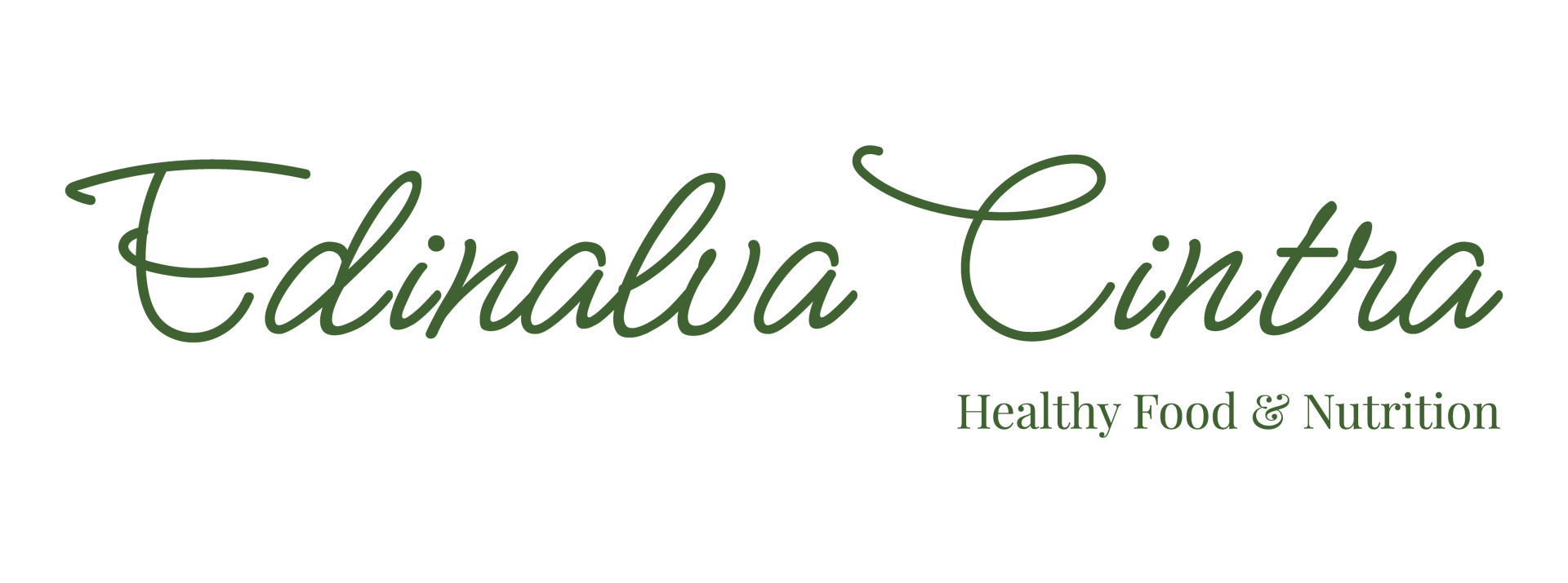 A logo for edinalva cintra healthy food and nutrition