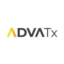O logotipo da advatx é preto e amarelo sobre fundo branco.