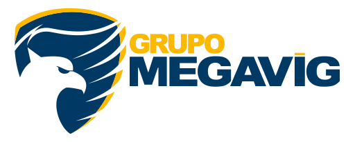 O logotipo do grupo megavig tem uma águia.