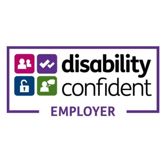 A logo for a disability confident employer.