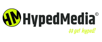 a logo for a company called hyped media