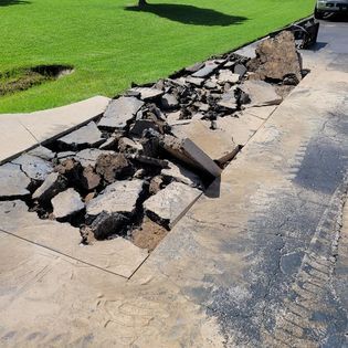 A Pile of Rocks on a Sidewalk — Midwest City, OK — MPSC