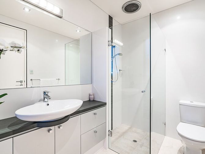 Shower Screen and Mirror — Southside Glass & Aluminium in Cairns , QLD