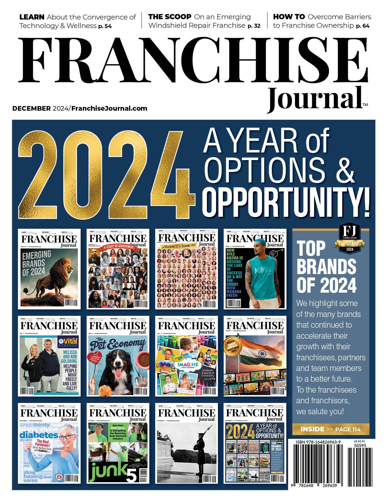 The cover of the franchise journal is a year of options and opportunity.