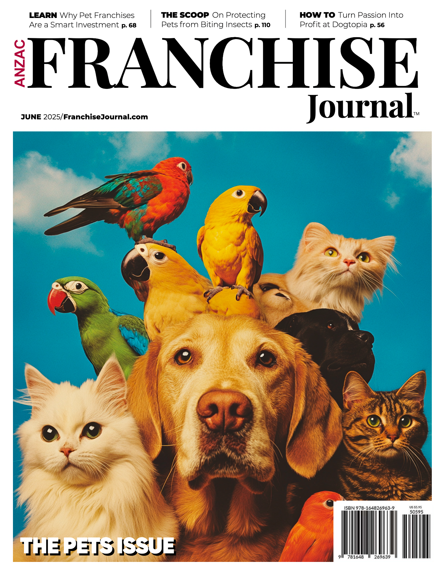A trophy is on the cover of the franchise journal.