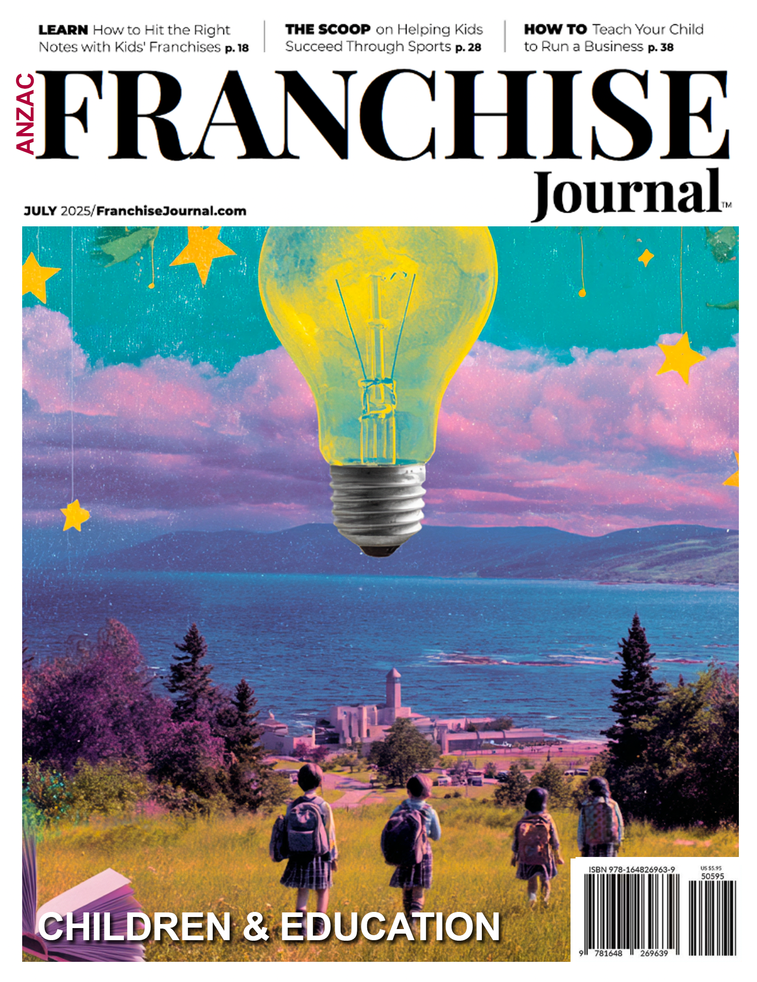 A trophy is on the cover of the franchise journal.