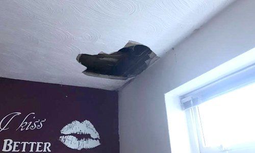 Hole in the ceiling