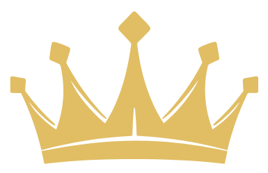 A gold crown with a diamond in the middle on a white background.