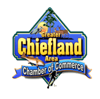 The logo for the greater chiefland area chamber of commerce