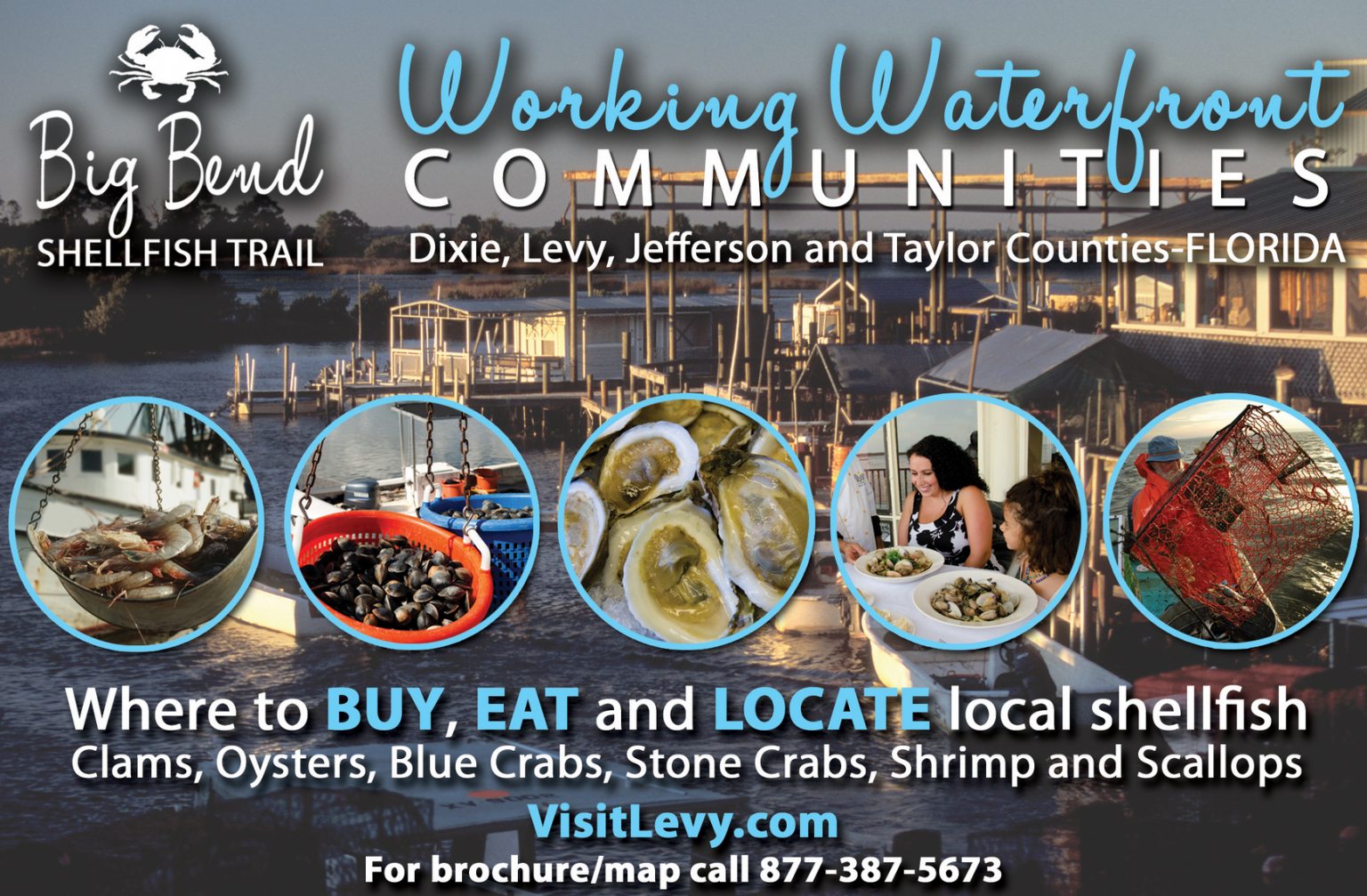 An advertisement for big bend working waterfront communities