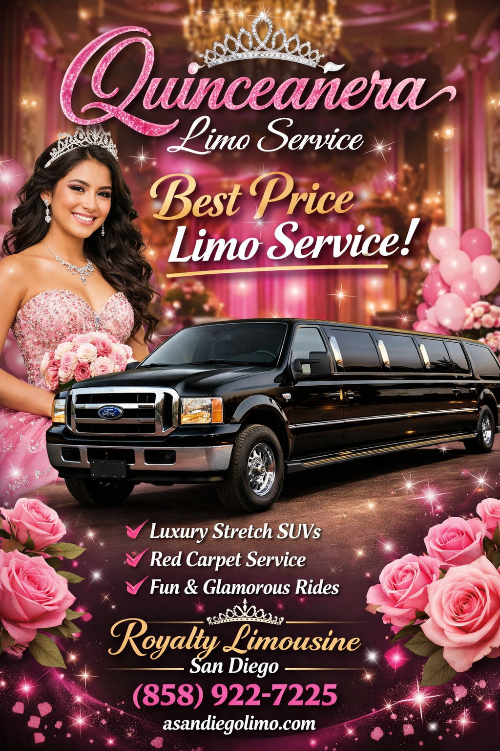 Quinceanera party limo San Diego