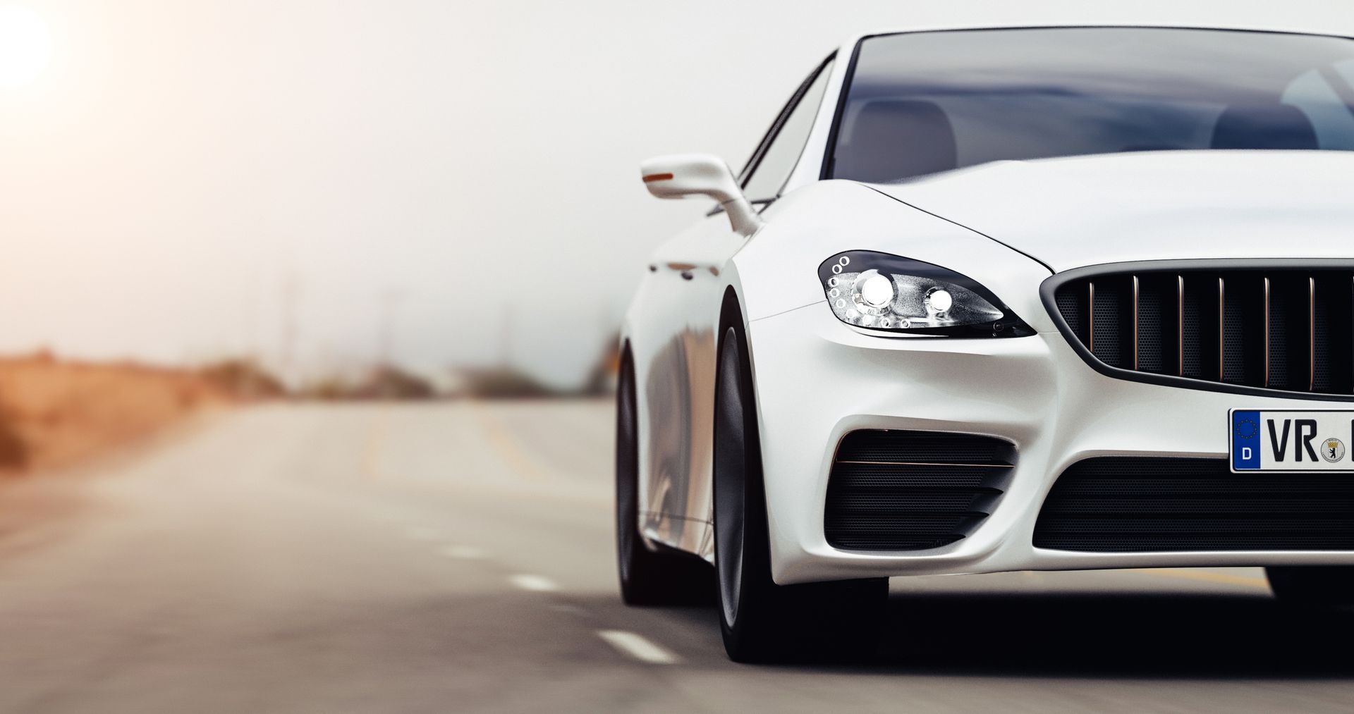 White Car on the Road — Charlotte, NC — Battery Service & Supply Company