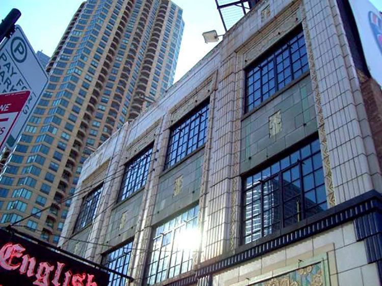 A building with a sign that says english on it